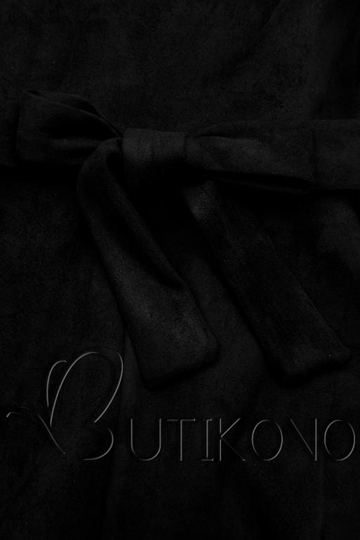Černé šaty s nabíranými rukávy