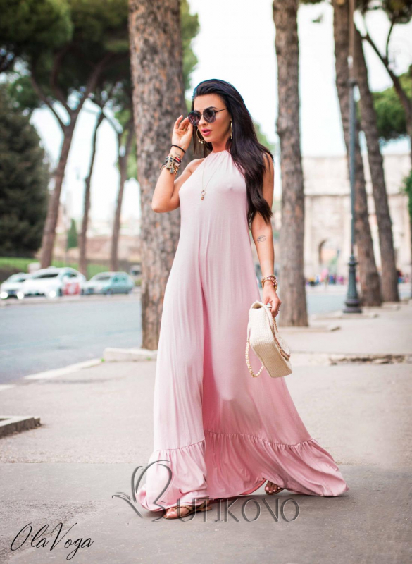 Světle růžové šaty MAXI BEACH/O'la Voga