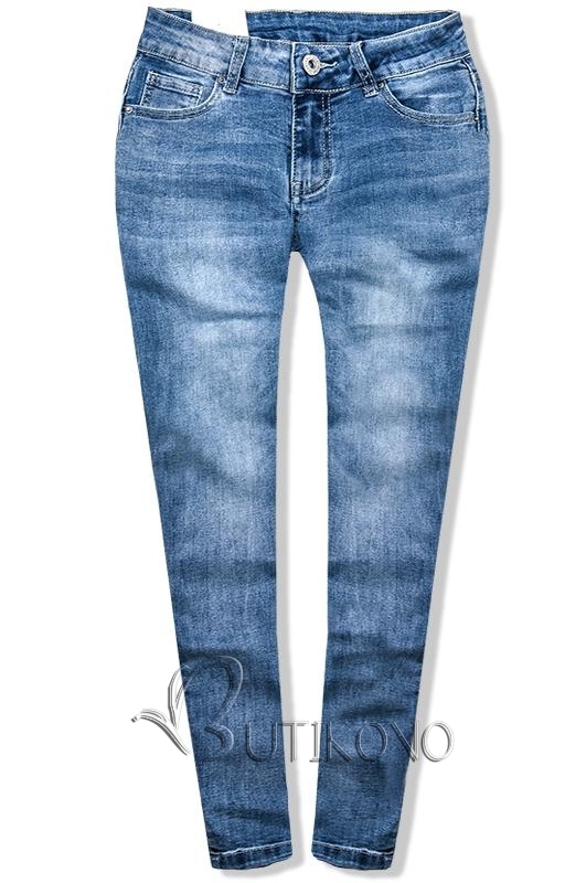 Jeans kalhoty s mašlemi