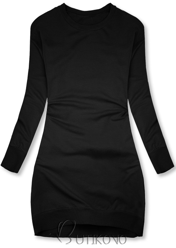 Černé ležérní teplákové šaty