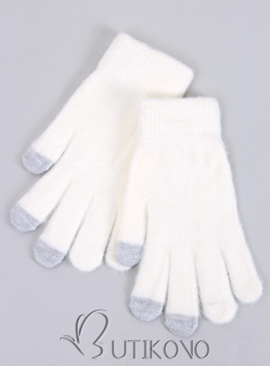 Dámské basic rukavice ecru
