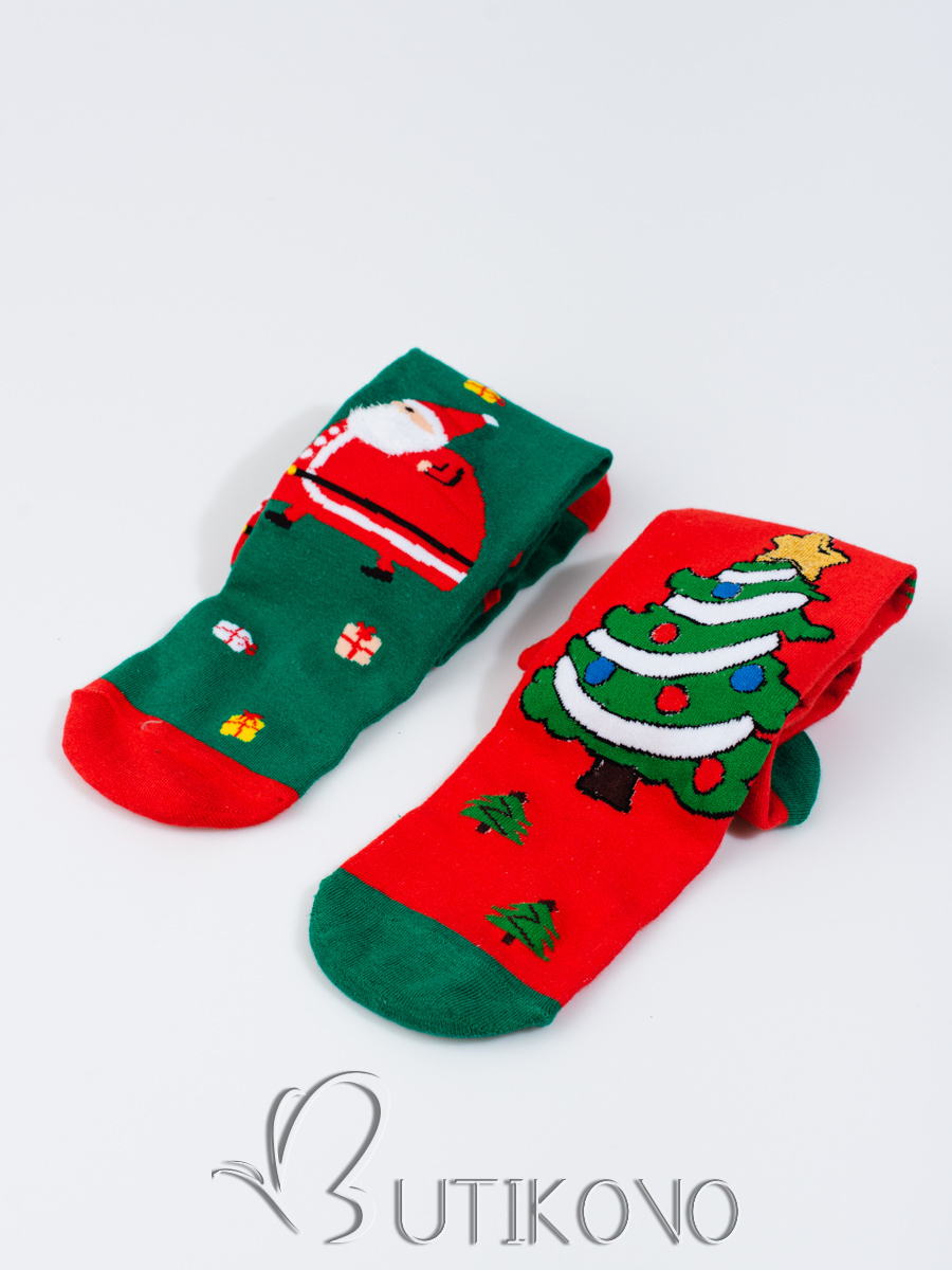 Vánoční ponožky v bombuli - 2 páry