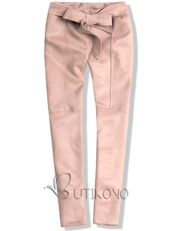 Růžové kalhoty se zavazováním