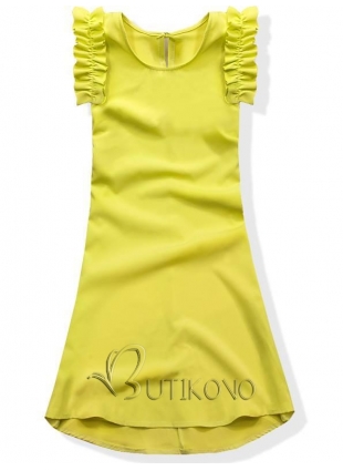Žluté - neonové šaty 6020