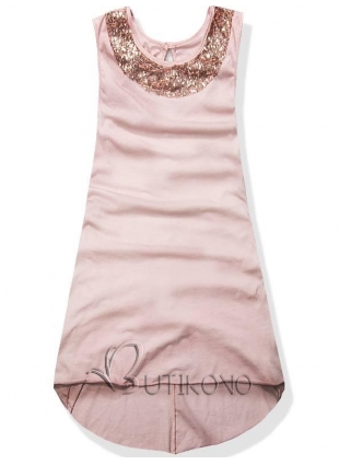 Růžové šaty B1014