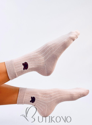 Růžové dámské ponožky TEDDY