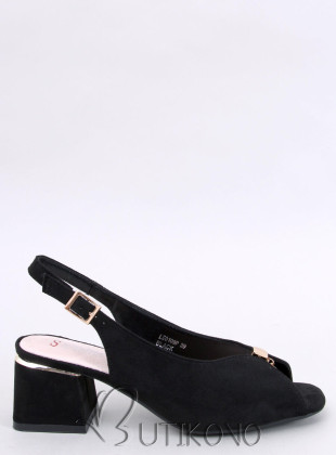 Elegantní otevřené sandály černé