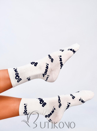 Dámské ponožky SPORTY 5 bílá/modrá