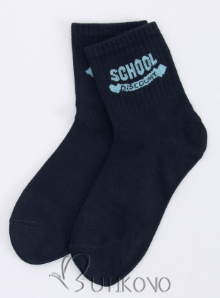 Černé bavlněné ponožky SCHOOL