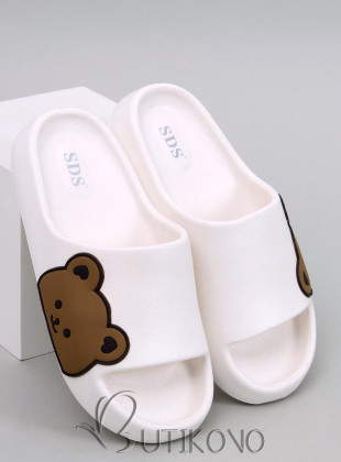Bílé pantofle TEDDY