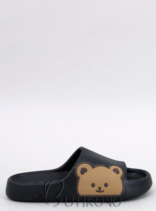 Černé pantofle TEDDY