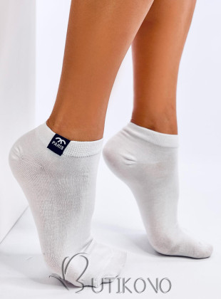 Bílé kotníkové ponožky PARIS