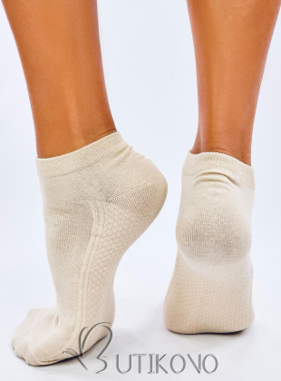 Bavlněné ponožky béžové