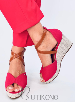 Červené sandály open toe