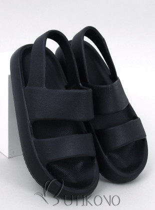 Černé pěnové sandály