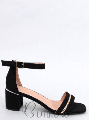 Černé nízké elegantní sandály