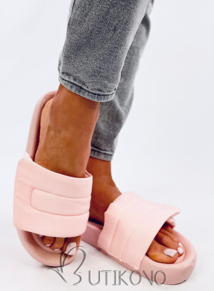 Růžové nylonové pantofle