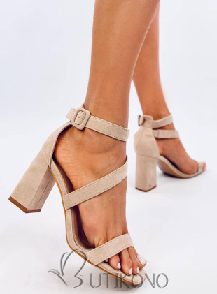 Béžové elegantní sandály s řemínky