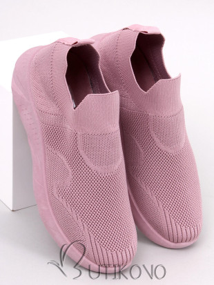 Tenisky typu slip-on růžové