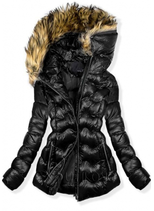 Černá krátká zimní bunda