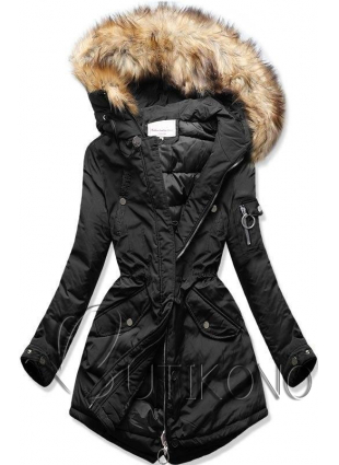 Prošívaná zimní bunda černá