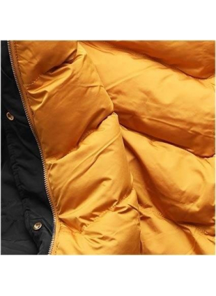 Černo/žlutá oboustranná zimní bunda