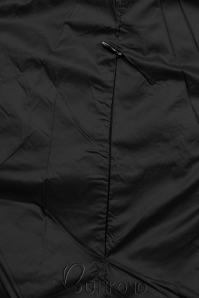 Hnědá-černá oboustranná bunda kombinovaná s plyšem