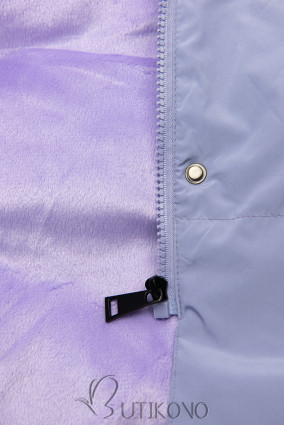 Světle fialová dlouhá prošívaná vesta