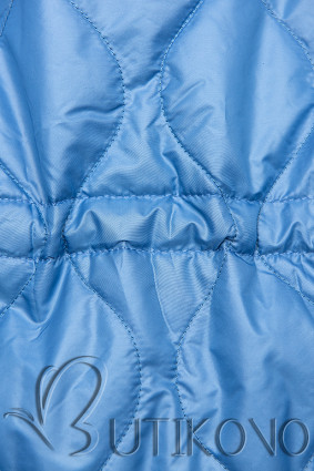Modrá prošívaná bunda bez kapuce
