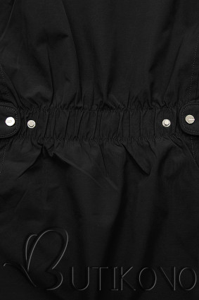 Oboustranná bunda se stahováním černá
