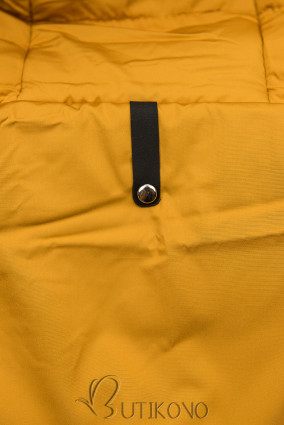 Hořčicově žlutá prošívaná lehká bunda