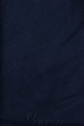 Tmavě modrá dlouhá mikina s kapucí