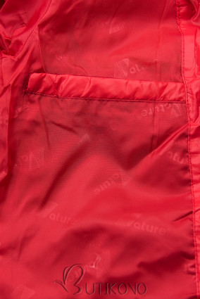 Červená lehká přechodná bunda