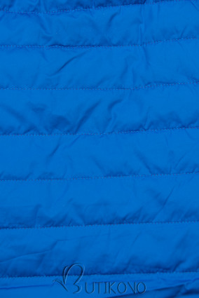 Královská modrá přechodná bunda s kožešinou