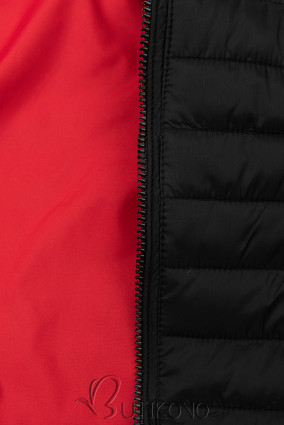 Oboustranná přechodná bunda černá/červená