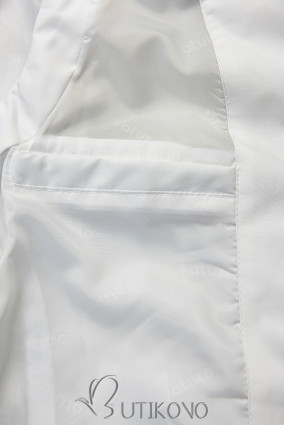 Prošívaná vesta s odepínatelnou kapucí bílá