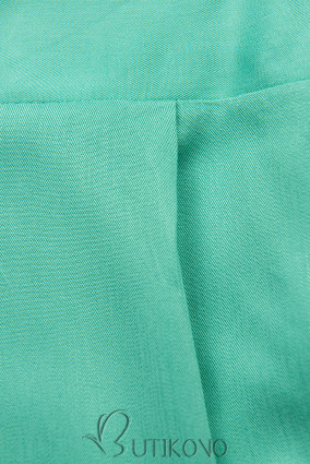 Tyrkysově zelený kalhotový overal