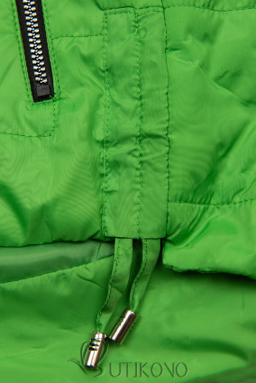 Zelená bunda s kapucí