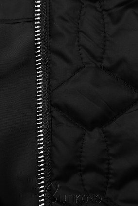 Prošívaná vesta v černé barvě