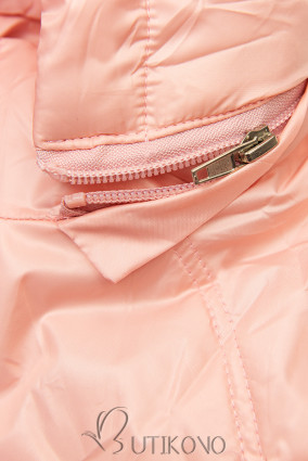 Světle růžová přechodná bunda s taštičkou