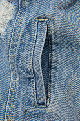 Modrá jeansová bunda s páskem