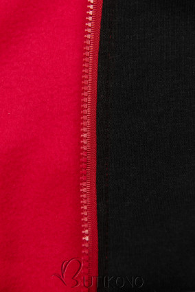 Souprava se vzorovanou kapucí červená/černá