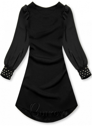 Černé elegantní šaty v A-střihu