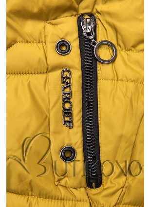 Hořčicově žlutá prošívaná bunda na podzim/zimu