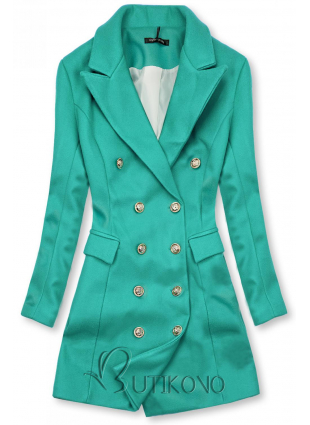 Elegantní podzimní kabát zelený