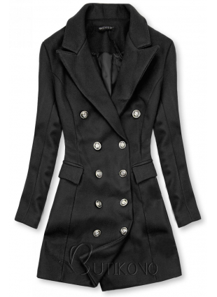 Elegantní podzimní kabát černý