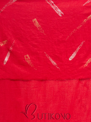Červená textilní šála