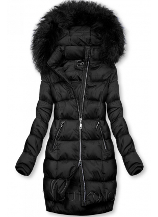 Černá zimní bunda na zip