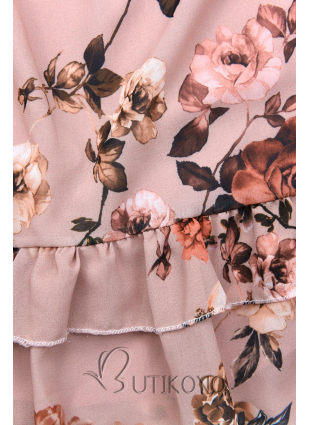 Růžové květinové šaty