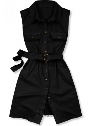 Černé šaty s páskem